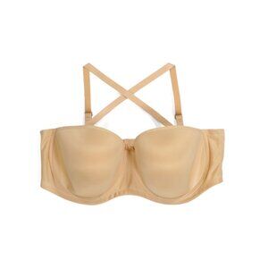 ELOMI LINGERIE Nude Full Figure Smoothing Underwire Strapless Bra